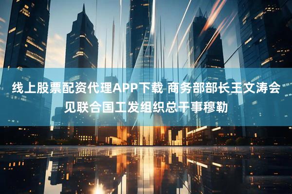 线上股票配资代理APP下载 商务部部长王文涛会见联合国工发组织总干事穆勒