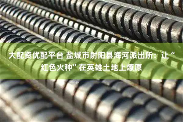 大配资优配平台 盐城市射阳县海河派出所：让“红色火种”在英雄土地上燎原